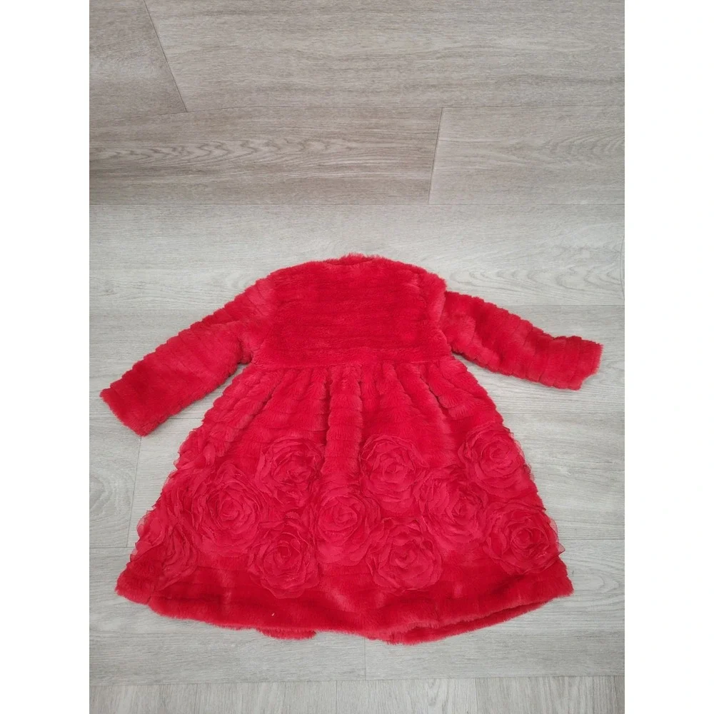 Blueberi Boulevard Girls 2T Christmas Dress Coat Purse 3 Piece Holiday Set